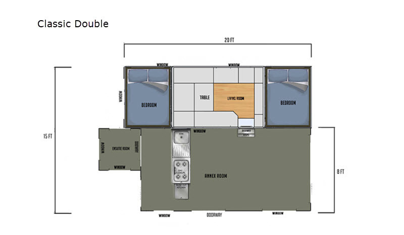 2020 Black Series Classic Double pop-up tent camper