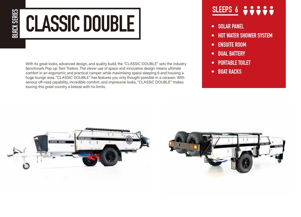 2020 Black Series Classic Double pop-up tent camper